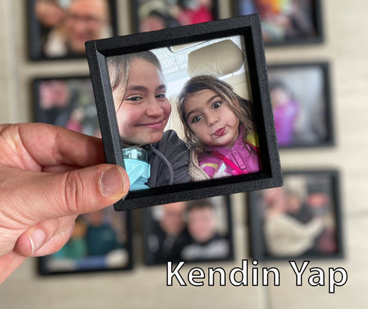 9 adet 10x10 cm Yapışan Çerçeve Siyah