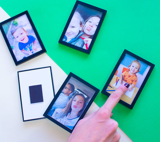 9 Adet Siyah Çerçeveli Magnet