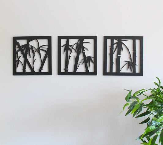 3'lü Ahşap Lazer Kesim Palmiyeler