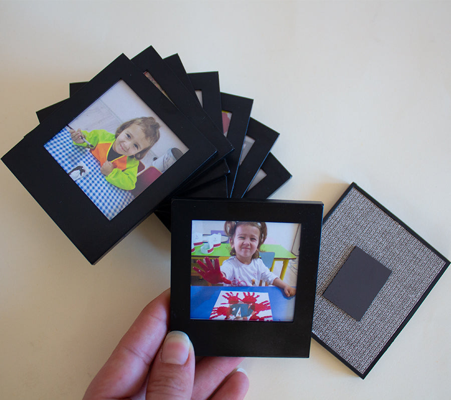 9 Adet Pola Çerçeve Magnet Siyah (Kendin Yap)