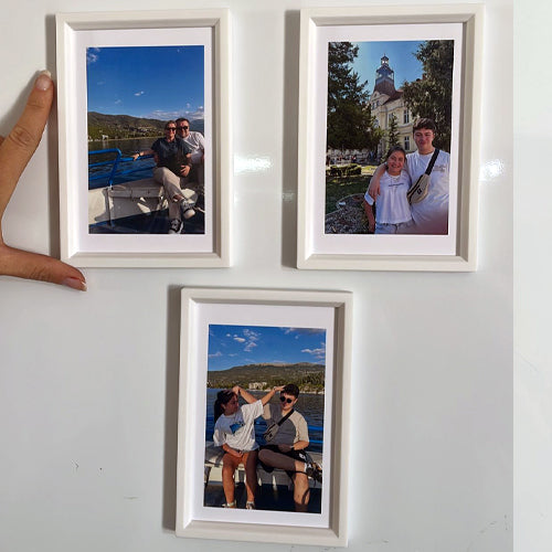 3 adet Magnetli Büyük Çerçeve Beyaz