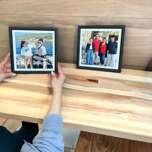 2 adet 20x20 cm Yapışan Çerçeve Siyah