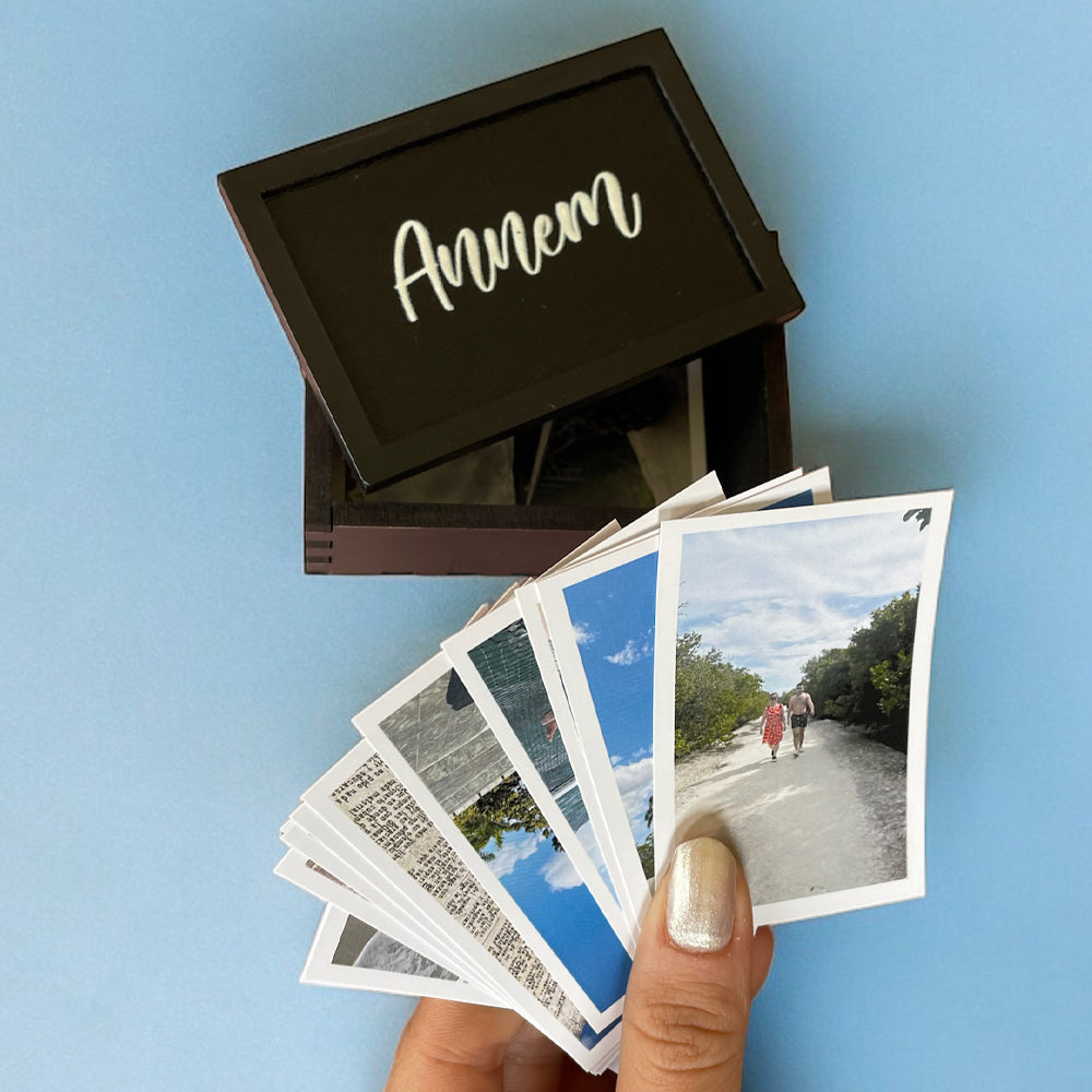 Annem Yazılı Siyah Kutu ve 35 mini foto